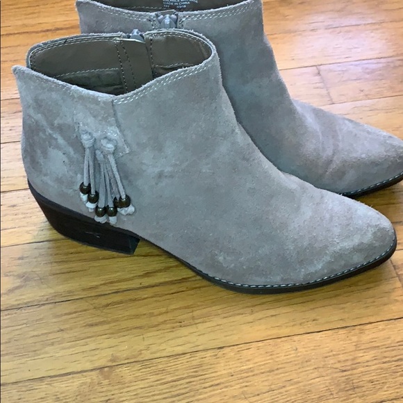 white mountain suede booties